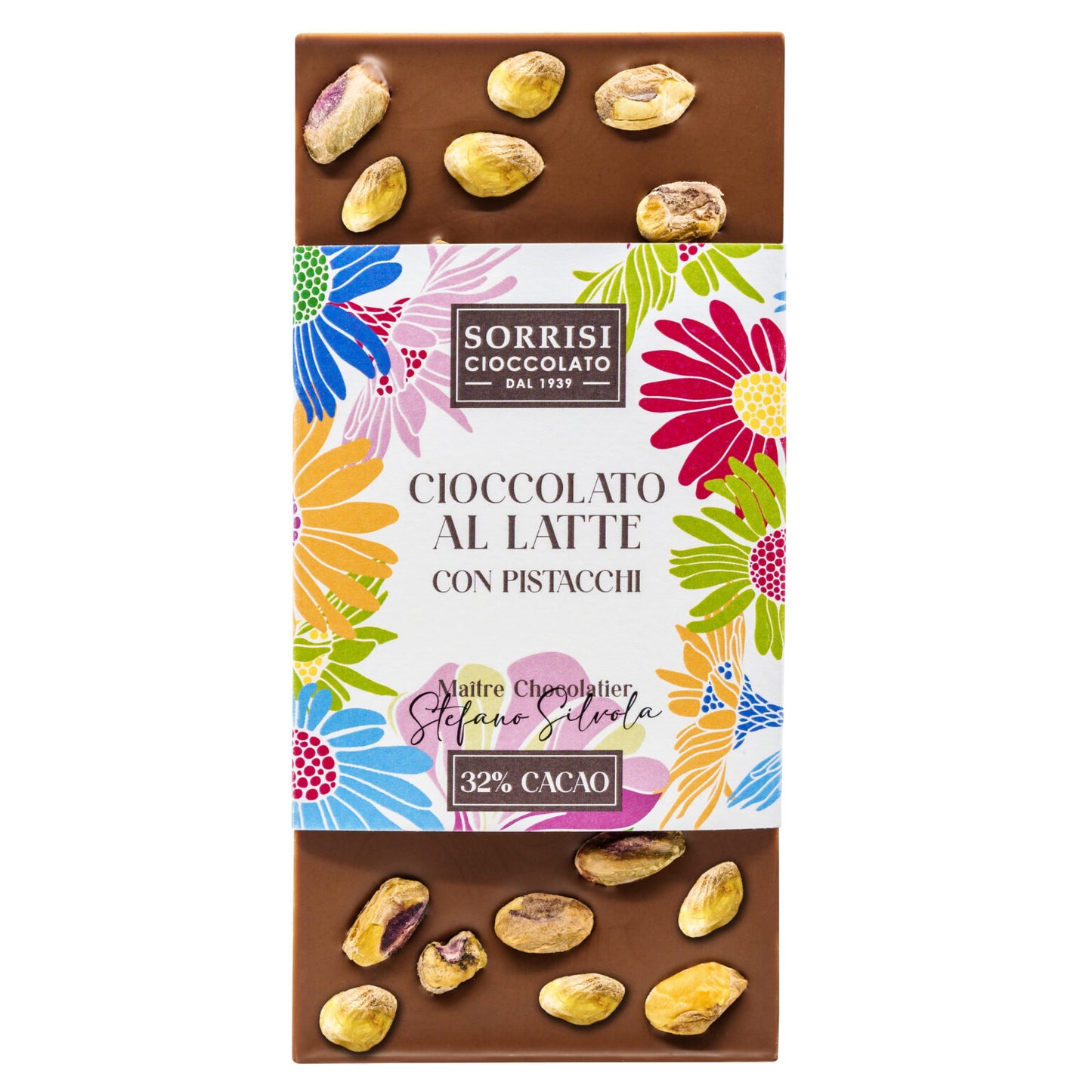 Sorrisi Milk Chocolate Bar with Pistachios - 80g