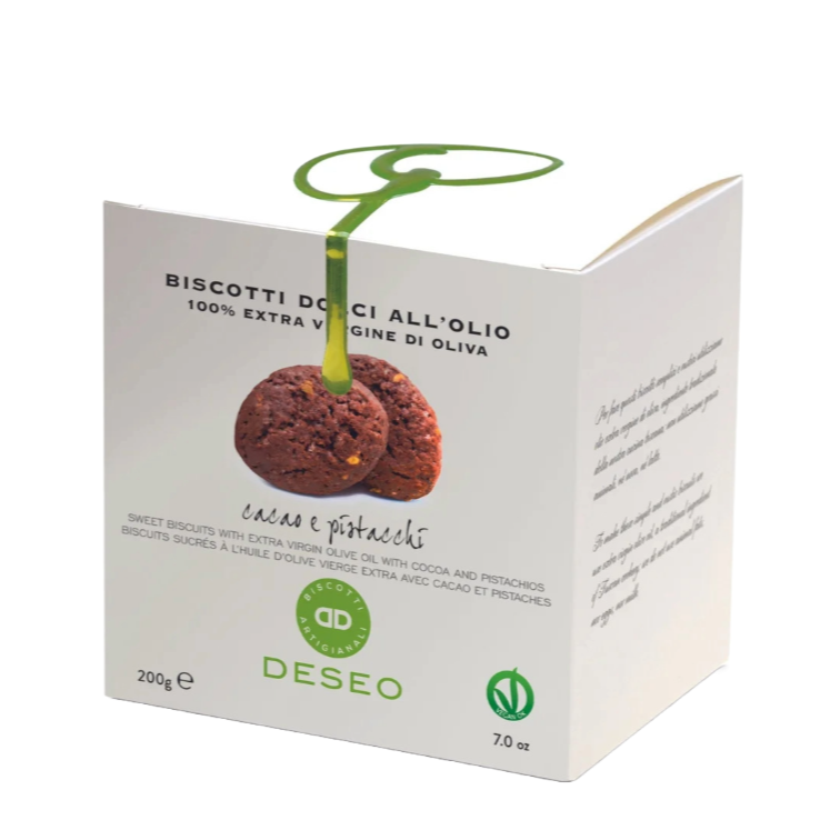 Deseo Vegan Chocolate & Pistachio Biscuits - 200g