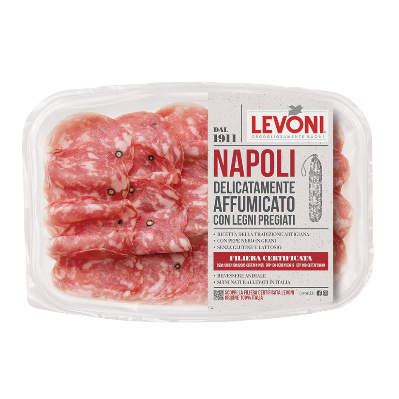 Levoni Smoked Salami Napoli Sliced - 80g