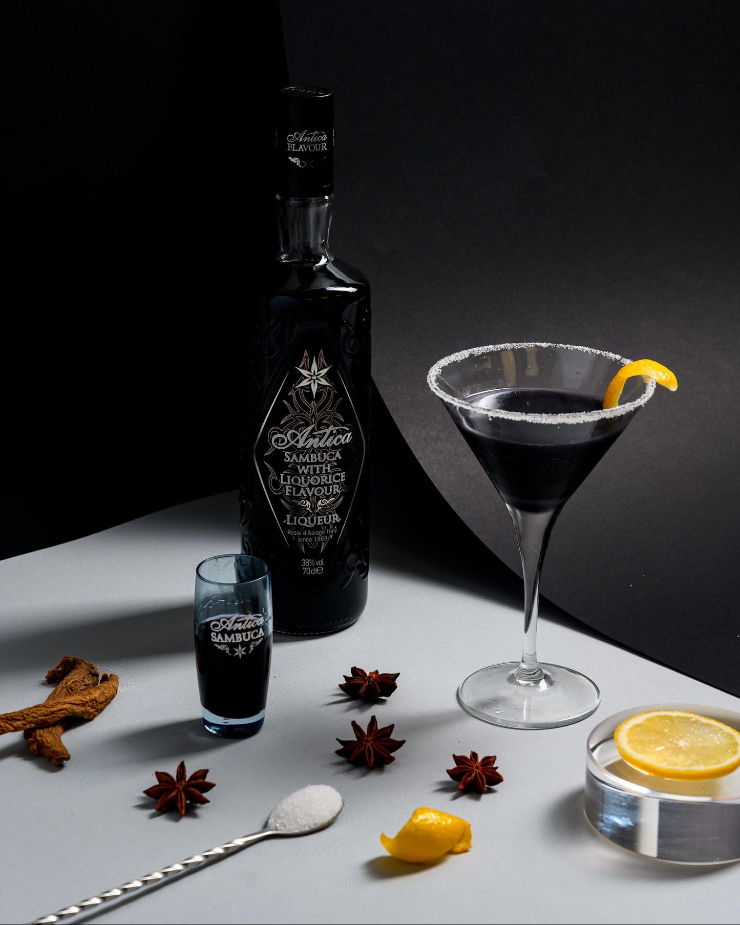 Antica Sambuca with Liquorice Flavour Liquor - 700ml