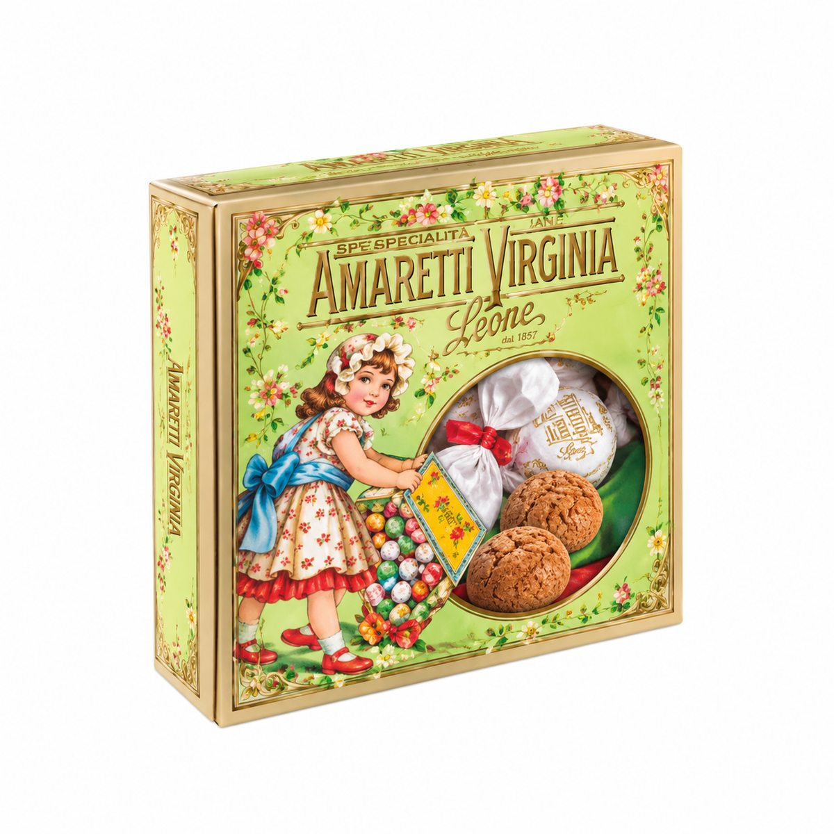 Virginia Soft Amaretti Square Window Box – 180g