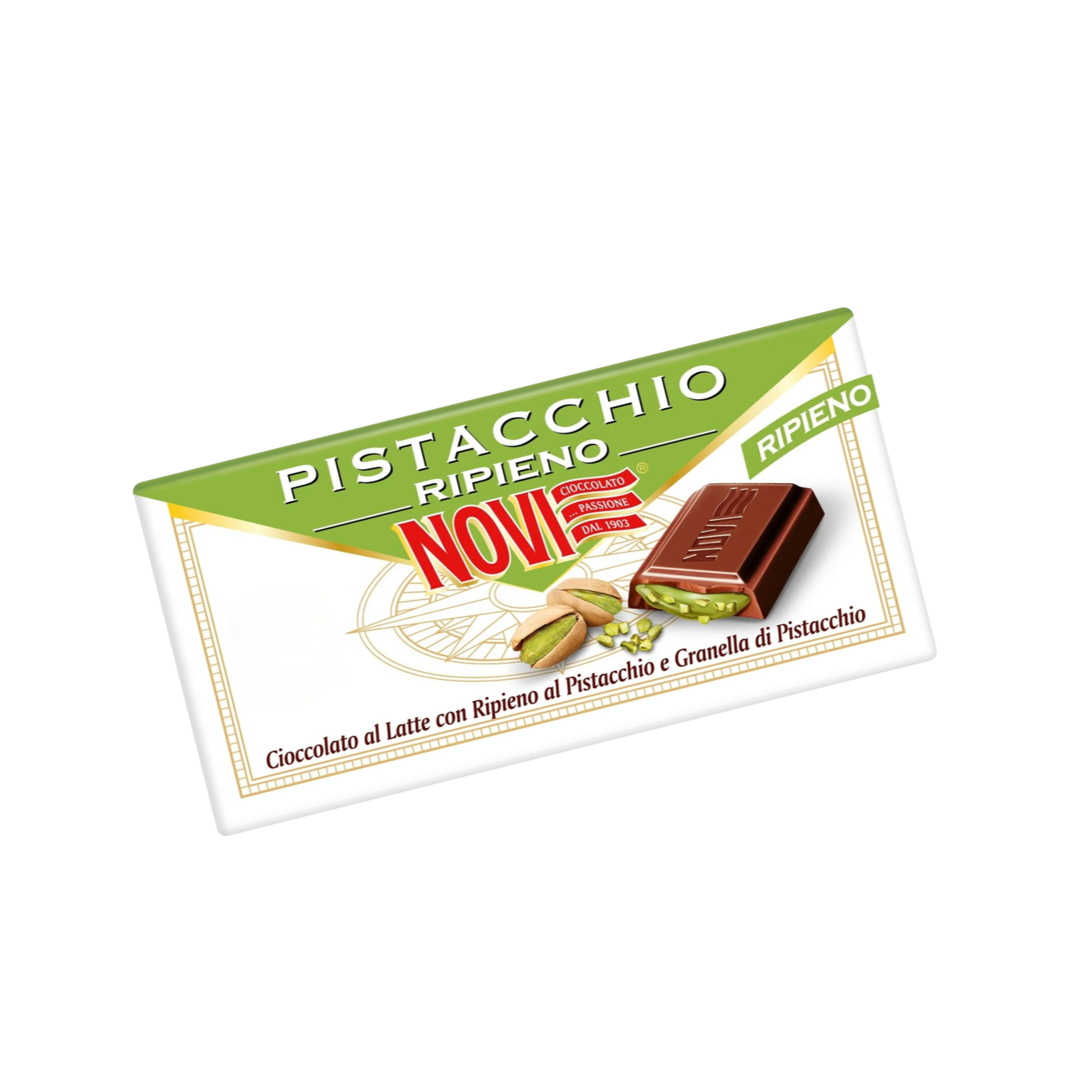 Novi Pistacchio Filled Chocolate Bar - 105g