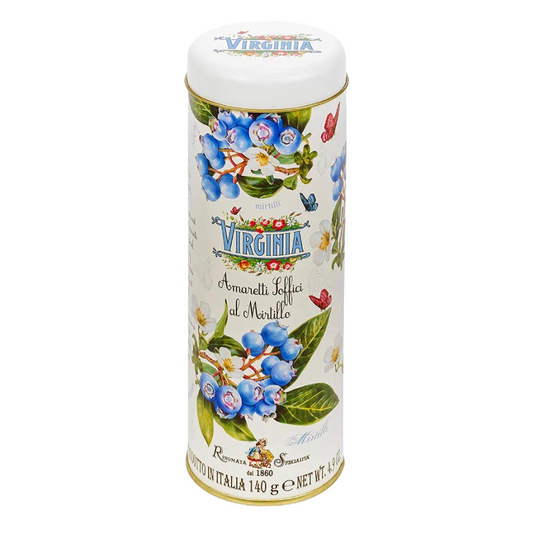Virginia Soft Amaretti with Blueberry Tin - 140g