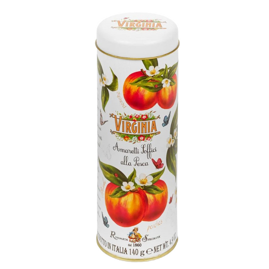 Virginia Soft Amaretti with Peach Tin - 140g