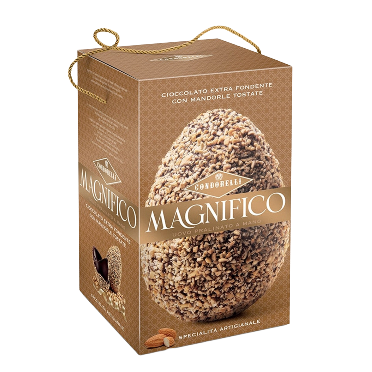 Condorelli Magnifico Extra Dark Chocolate & Toasted Almond Praline Egg – 230g