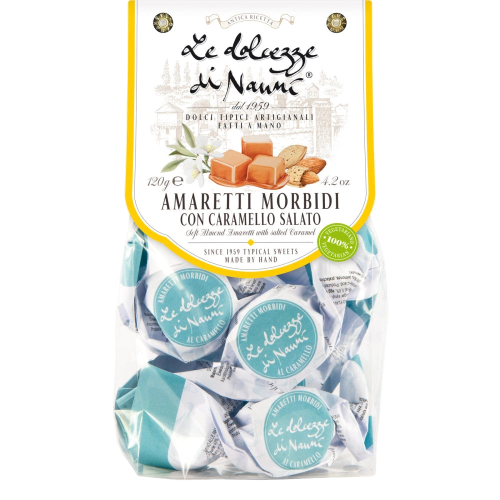 Le Dolcezze Soft Almond Amaretti with Salted Caramel - 120g