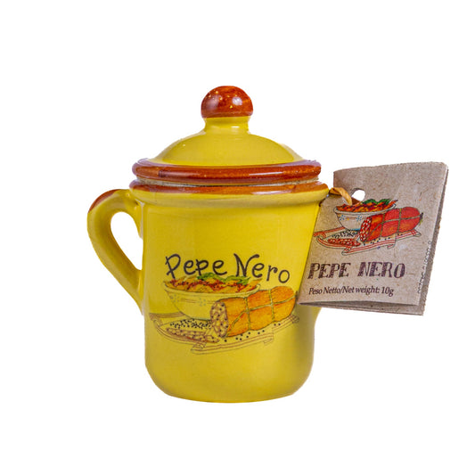 Black Pepper in Hand-Painted Ceramic Jar - 10g